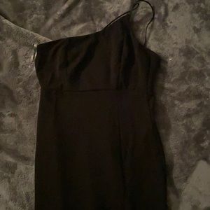 Black long dress with slit